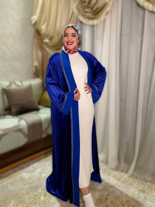 كيمونو عباية شيك بزاف بالڨيلور والكريب
