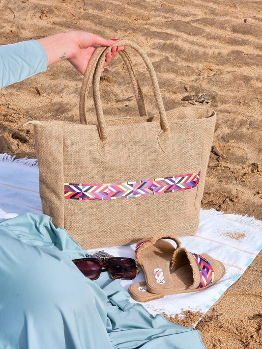 Pack Océane – Sac cabas et Sandales en jute