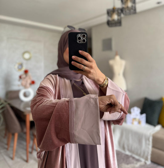 عباية الفخامة بالموبرة حرير