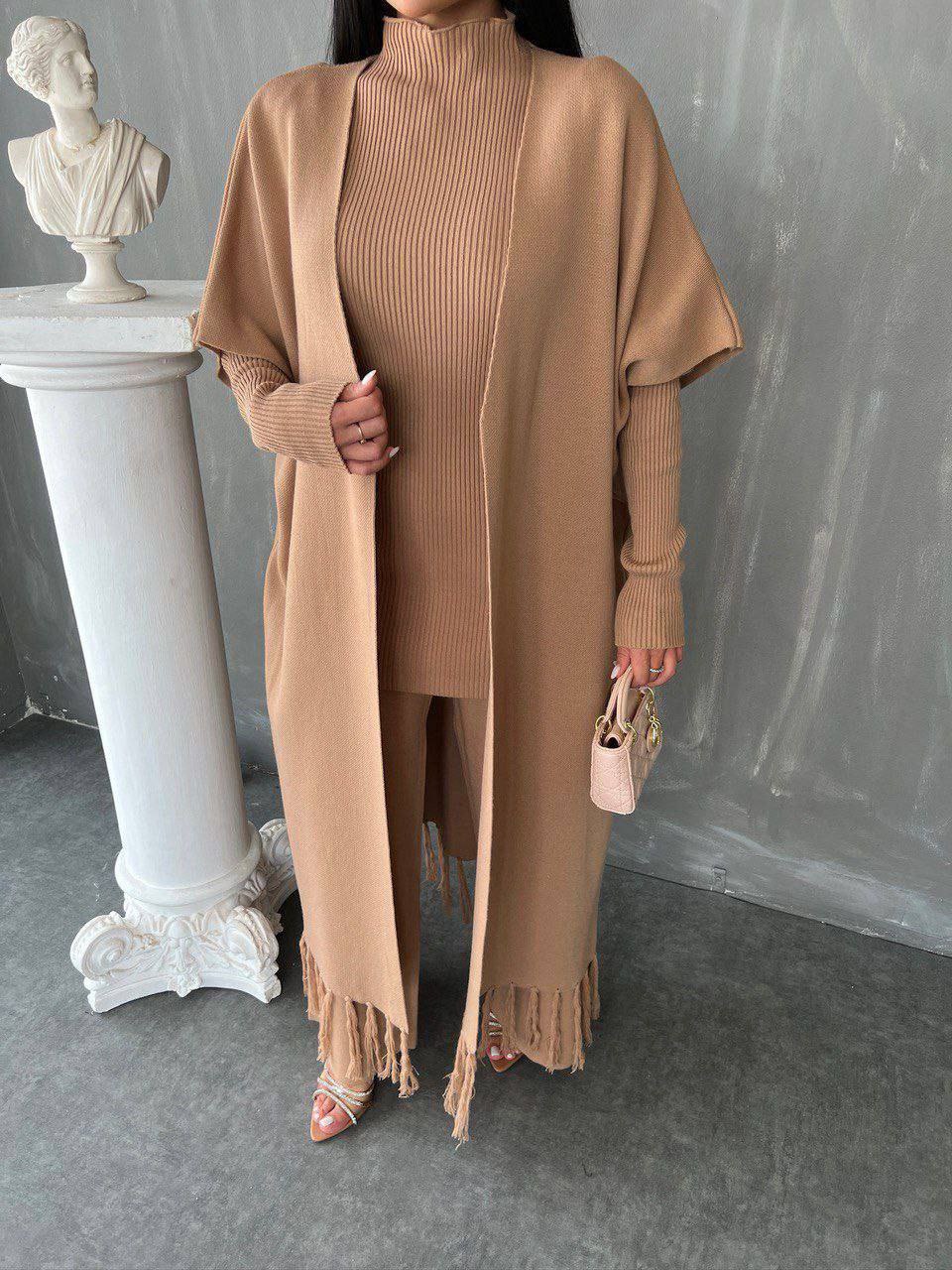 Ensemble 3 pièces – Élégance &amp; Chaleur au Quotidien