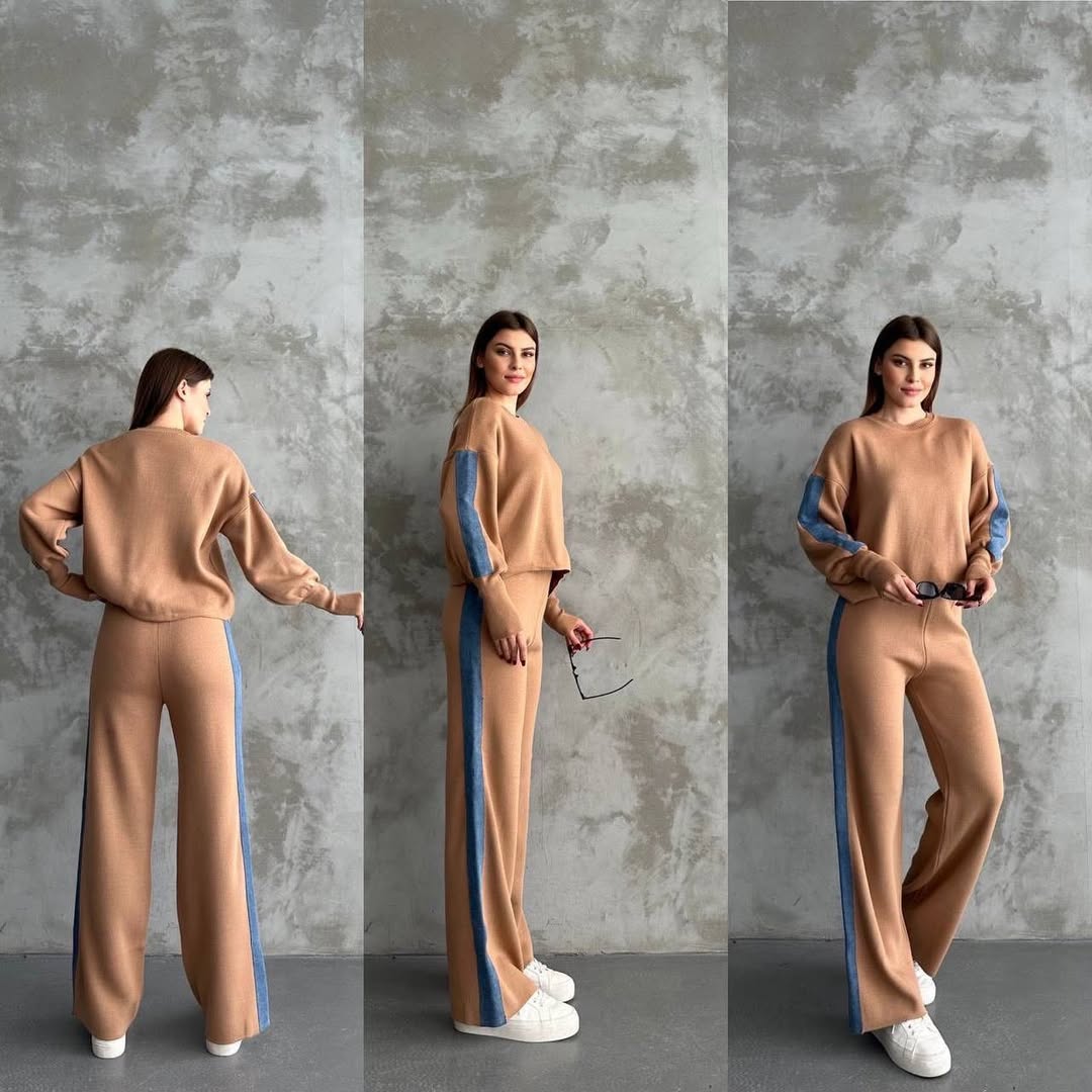 ✨ Ensemble 2 pièces – Maille &amp; Jean ✨