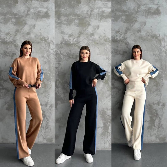 ✨ Ensemble 2 pièces – Maille &amp; Jean ✨