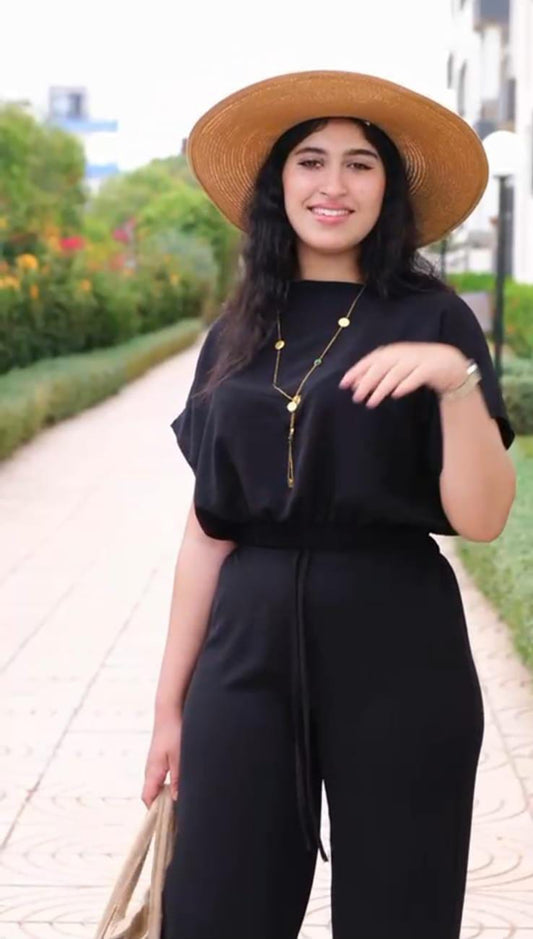 Ensemble BAYAN en lin froissé