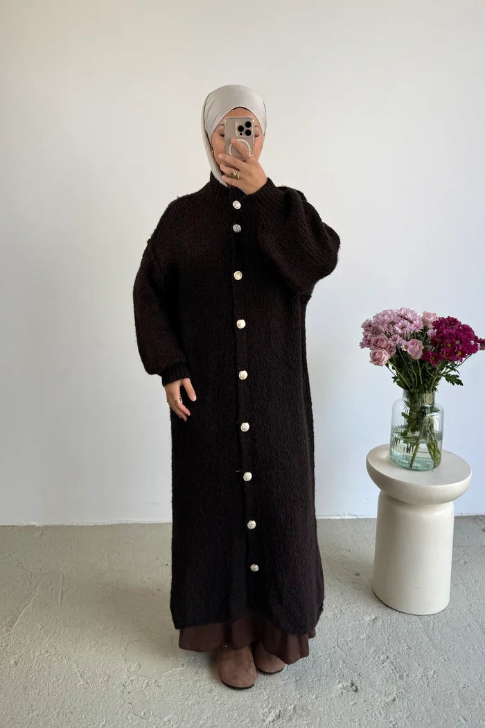 Cardigan long en maille Paris – Chic & confort intemporel