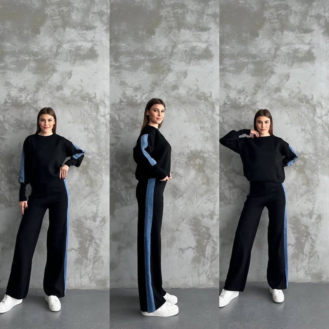 ✨ Ensemble 2 pièces – Maille &amp; Jean ✨